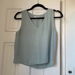 Aritzia Babaton Murphy Green Sleeveless Blouse Top, XS